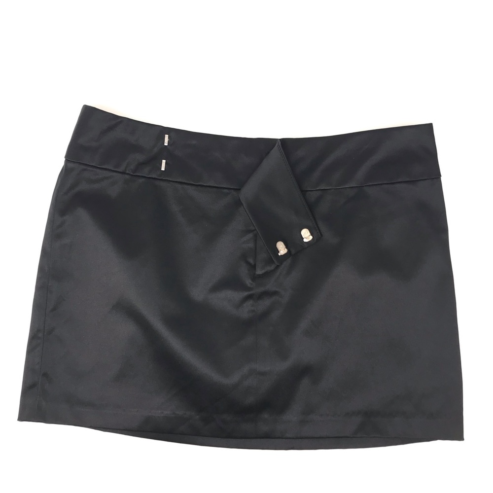 Black Mini Skirt - Feels Satin
